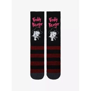 NEW Freddy Krueger Crew Socks, Horror Movie, Nightmare on Elm Street (10-13)